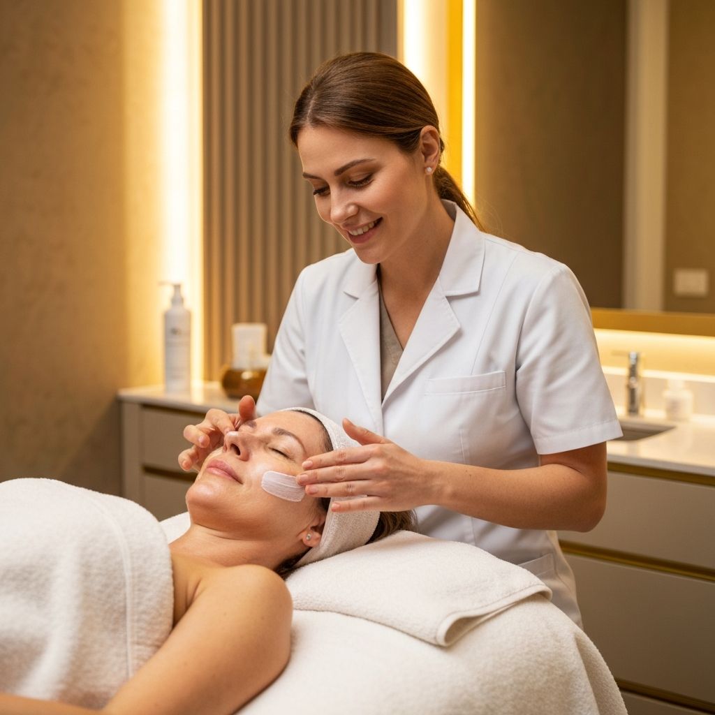 Professional facial treatment at Belle Lumière Aesthetics